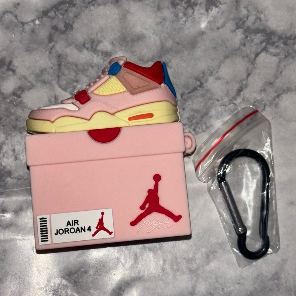 Pink Silicone Jordan AirPod case for AirPod 1/2
